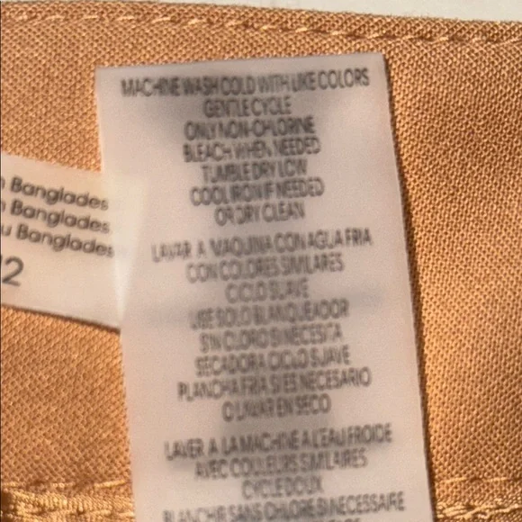 Calvin Klein Suit Luggage Brown Wide Leg High Rise Dress Pants - Picture 11 of 14